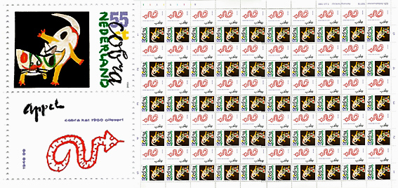 Cobra postzegels Appel