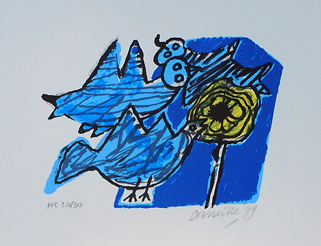 Corneille zeefdruk oiseau blue